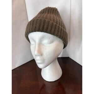 Steven Alan 100% Cashmere Olive Green Hat Beanie Unisex